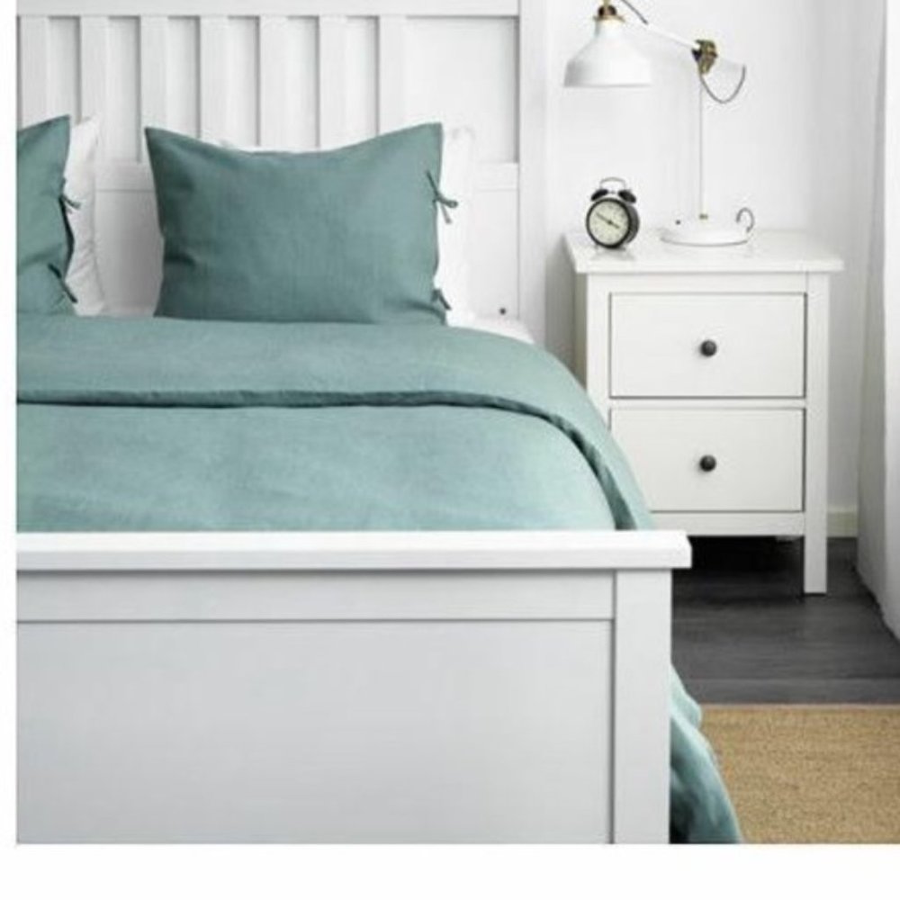 IKEA PUDERDIVA FULL/QUEEN LINEN DUVET COVER